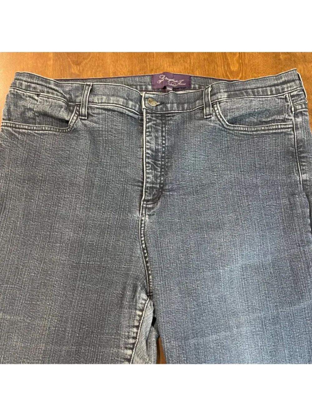 NYDJ Straight Leg Jeans Women's Plus Size 20W Lift & Tuck Technology Embroidered